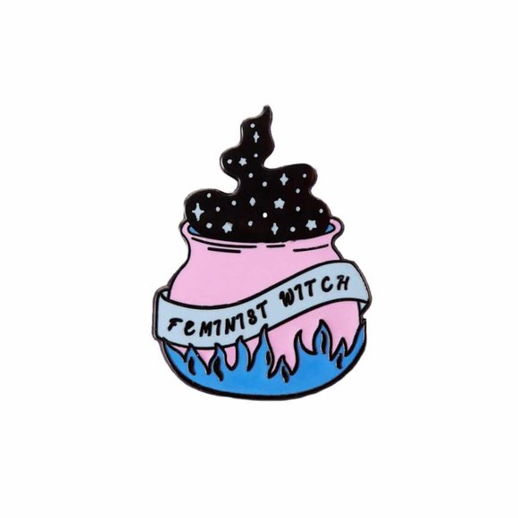 Feminist Witch Enamel Pin - Picture 5 of 5